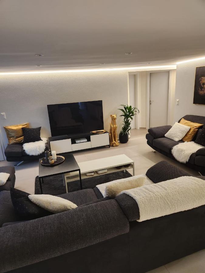 Appartement Moderne Avec Terrasse Et Piscine A Chatel Sur Bex Bagian luar foto
